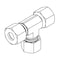 Tompkins Hydraulic Fitting-Metric CompressionL06(12X1.5) SWIVEL RUN TEE MC6101-L06-L06-L06 - alternate 1